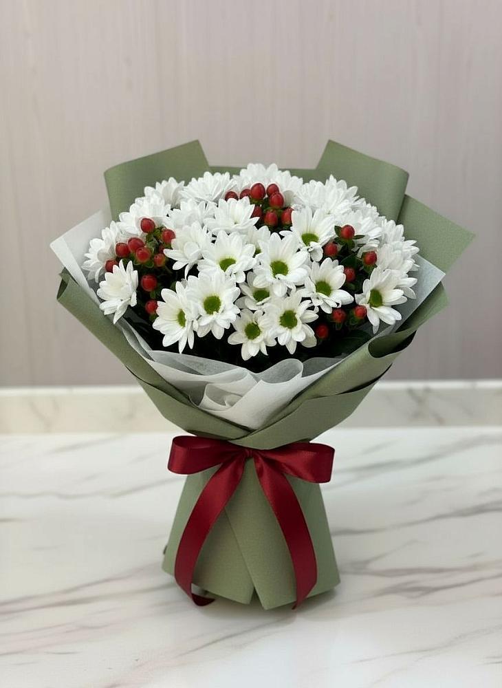 Букет цветов из: Хризантемы в Еремизино-Борисовской