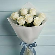 Букет 7 Белых роз Эдлесс Лав в Еремизино-Борисовской