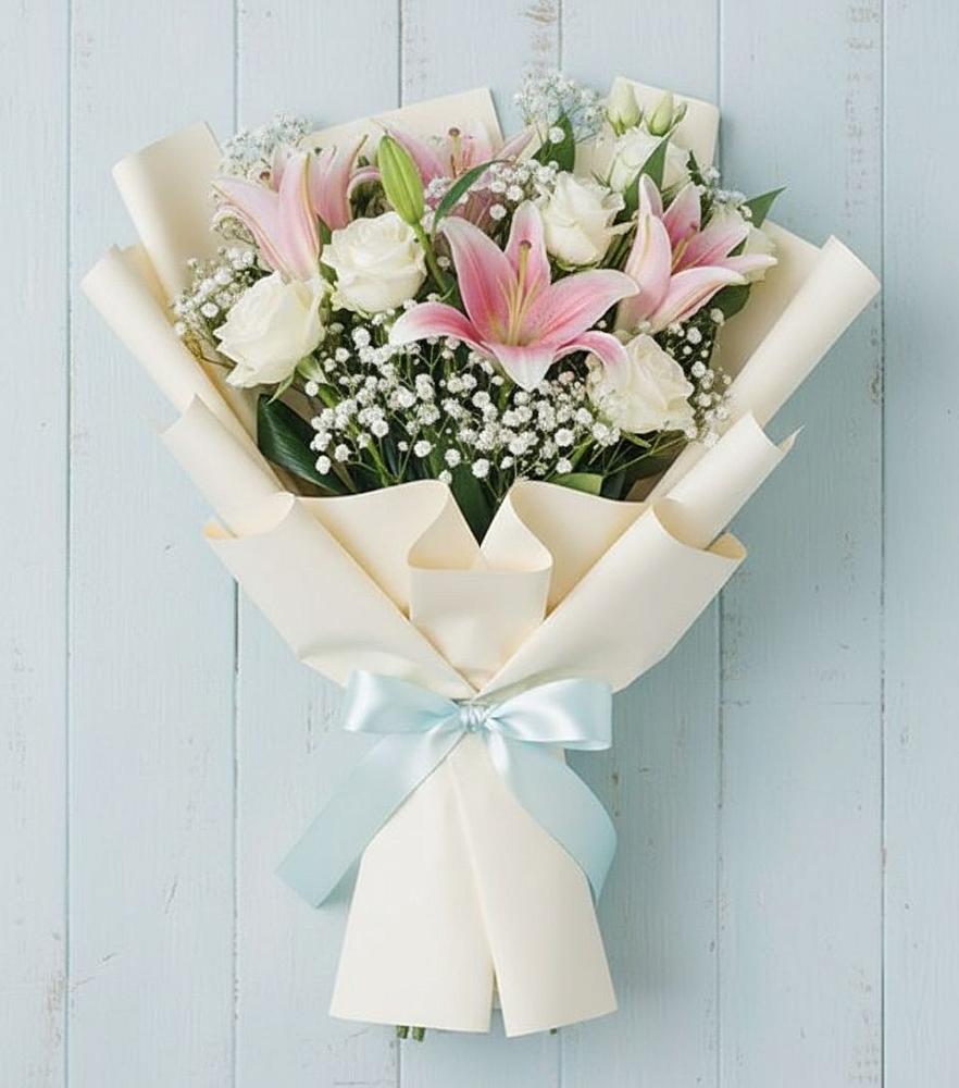 Букет цветов из: Лилии в Еремизино-Борисовской