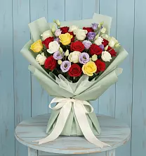 Букет цветов из:  Розы #REPLACE_PRED# Еремизино-Борисовской