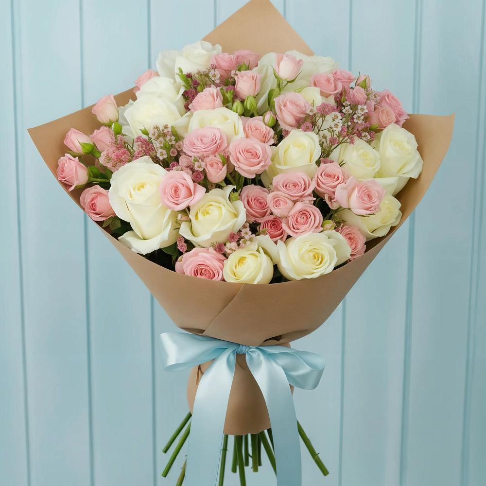 Букет цветов из: Розы в Еремизино-Борисовской