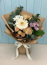 Букет цветов из:  Герберы и Хризантемы в Еремизино-Борисовской