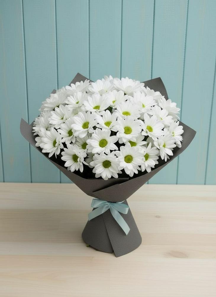 Букет цветов из: Хризантемы в Еремизино-Борисовской