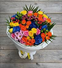 Букет цветов из:  Розы и Хризантемы в Еремизино-Борисовской