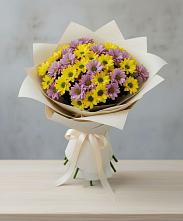 Букет цветов из:  Хризантемы в Еремизино-Борисовской