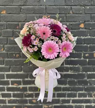 Букет цветов из:  Герберы и Хризантемы #REPLACE_PRED# Еремизино-Борисовской