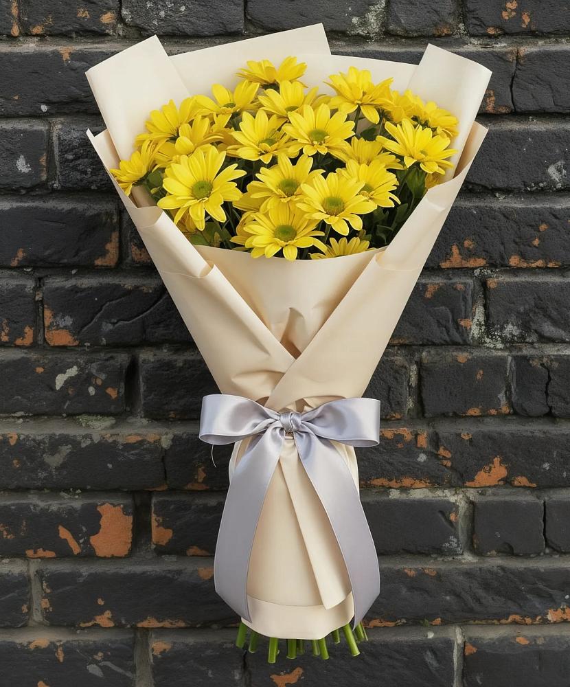 Букет цветов из: Хризантемы в Еремизино-Борисовской