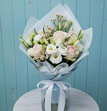 Букет цветов из:  Розы и Лизиантусы #REPLACE_PRED# Еремизино-Борисовской