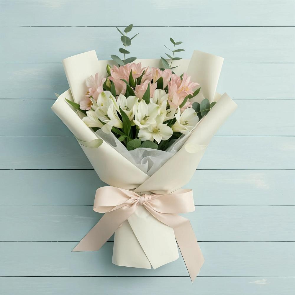 Букет цветов из: Альстромерии в Еремизино-Борисовской