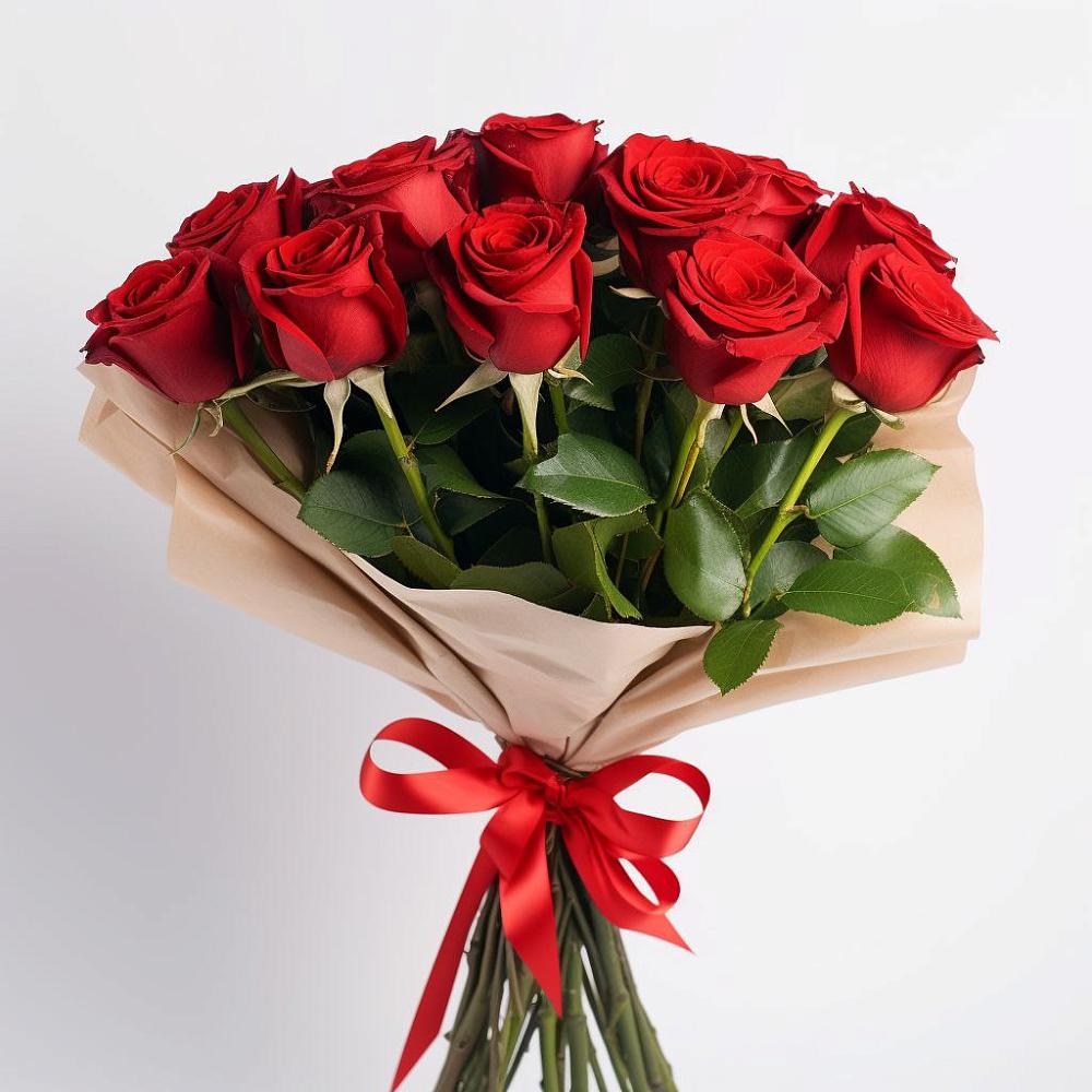 Букет 11 Красных роз Эдлесс Лав в Еремизино-Борисовской