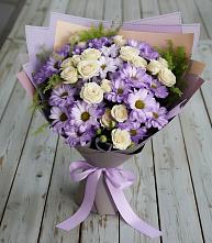 Букет цветов из:  Хризантемы и Розы #REPLACE_PRED# Еремизино-Борисовской